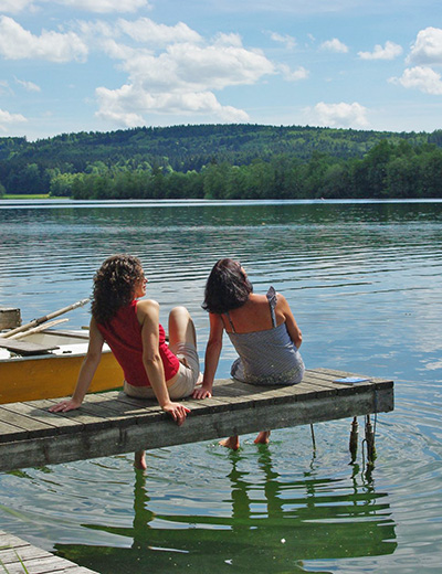 Schwimmen Illmensee hoch